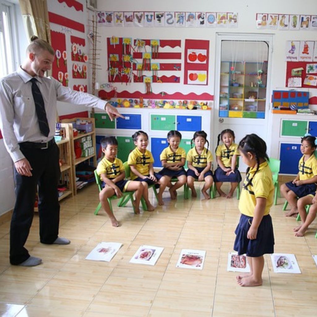 English Learning in Kindergarten Class